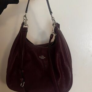 Coach Dark Red Leather Shoulder Bag